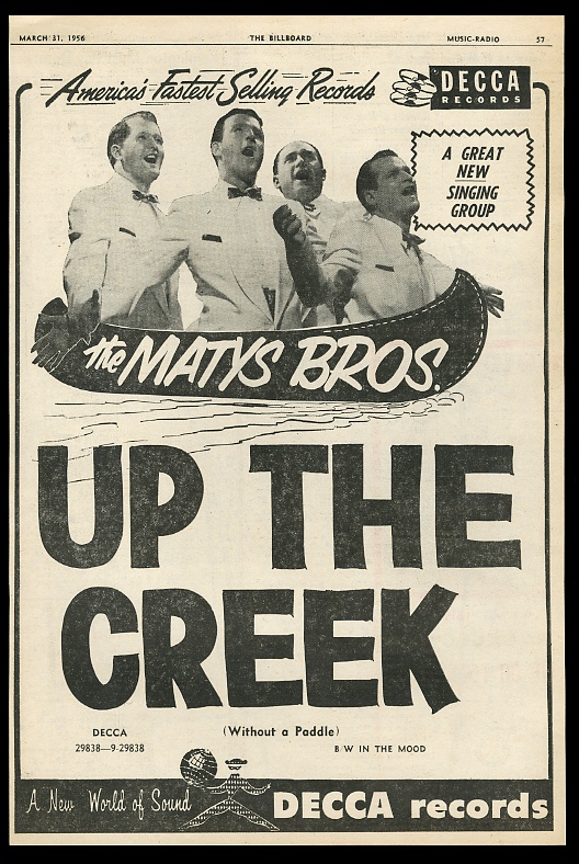The Matys Bros Brothers Up The Creek song release music advertisement