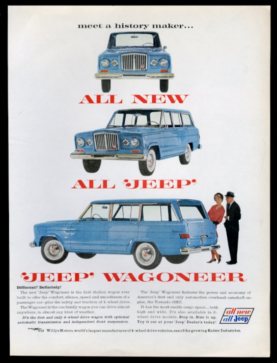 1963 Jeep Wagoneer ALL NEW ALL JEEP Original Print Ad-8.5 x 11"