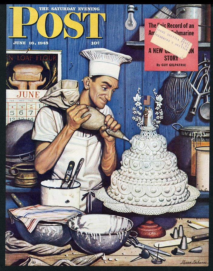 1945 Saturday Evening Post June 16 1945 Framing Cover Wedding Cake