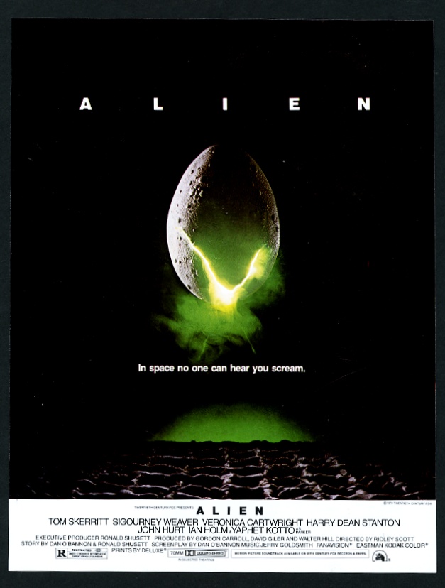 1979 Alien movie release In Space No One Can Hear You Scream vintage ...