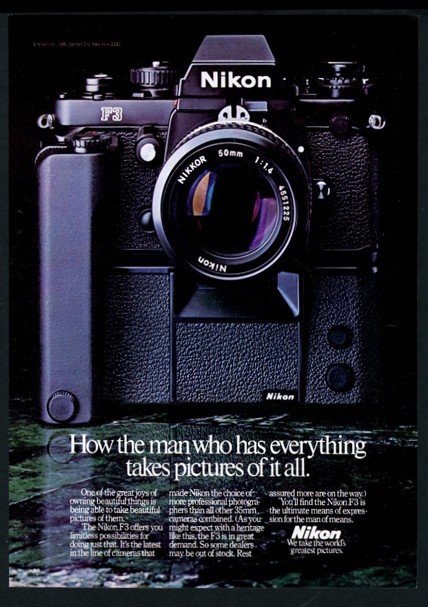 1982 Nikon F3 Camera Photo Vintage Print Ad Ebay