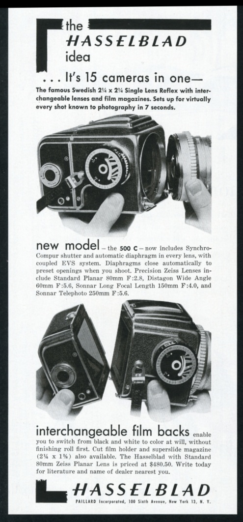 Hasselblad 500C 500 C camera 2 vintage print advertisement