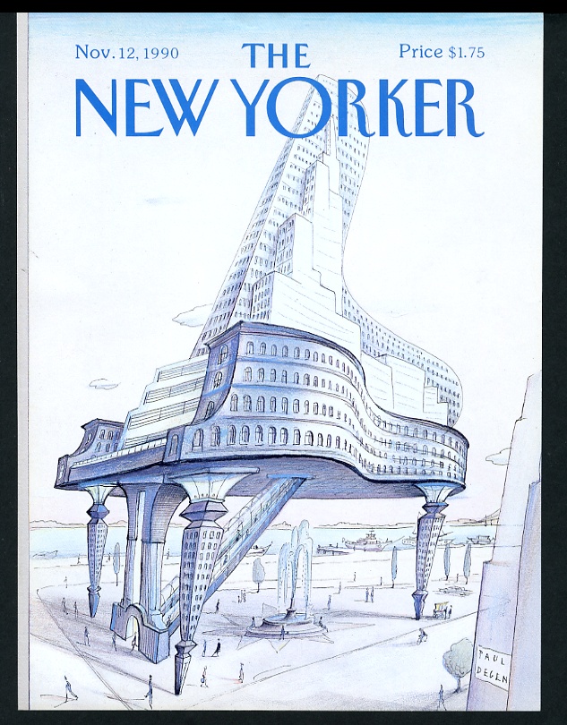 New Yorker framing cover November 12 Paul Degen grand piano skyscraper