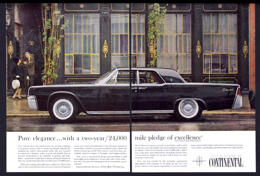 Download 1961 Lincoln Continental black car color photo vintage ...