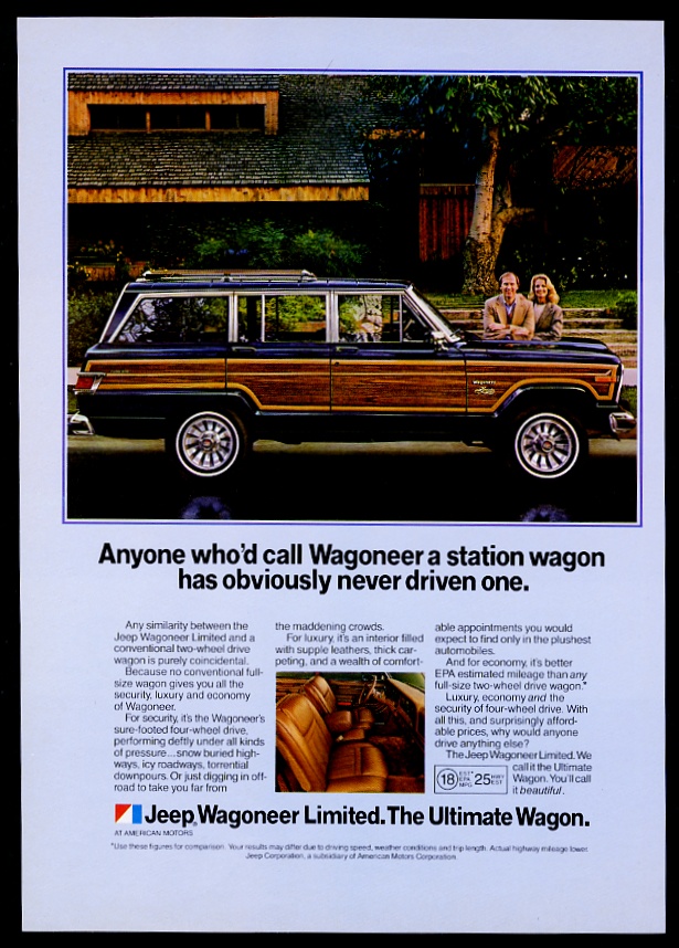 Details About 1982 Jeep Wagoneer Limited Blue Suv Photo Vintage Print Ad