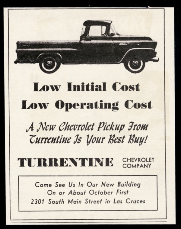 Chevrolet pickup truck unusual New Mexico dealer vintage print advertisement