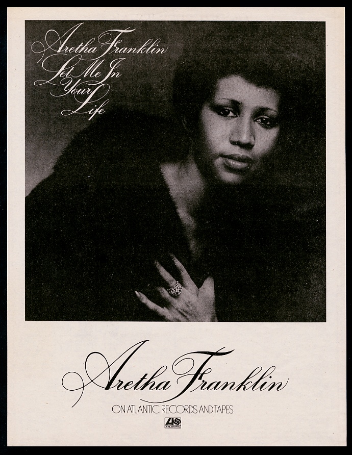 Aretha Franklin Let Me In Your Life album release vintage print advertisement