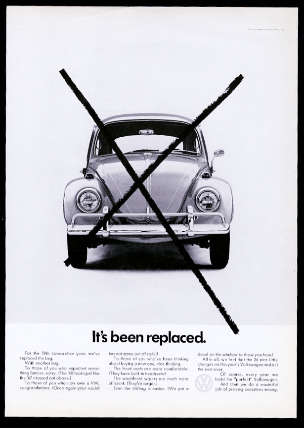 1968 Vw Beetle Clic Car Photo It S Been Replaced Volkswagen 11x8 1968 Vw Beetle Clic Car It S Been Replaced Volkswagen 11x8 Print Adver