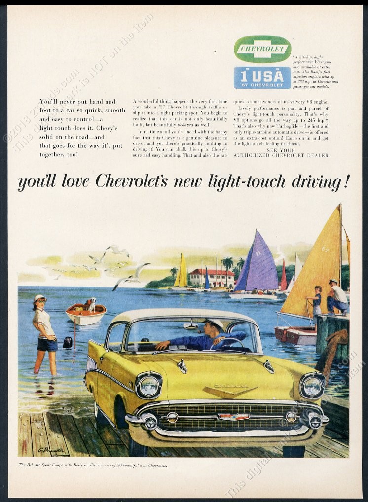 1957 CHEVROLET CHEVY BEL AIR CAR Vintage Look REPLICA METAL SIGN TOTEM POLE